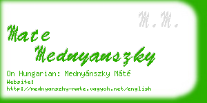 mate mednyanszky business card